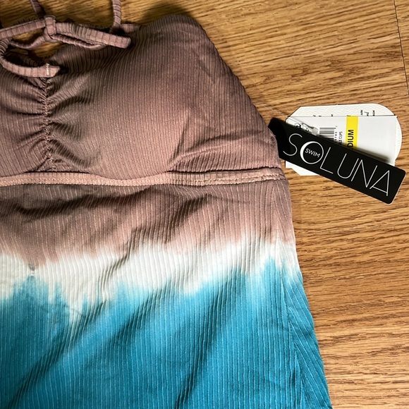 NWT Soluna Swim Moonlight Rib 2piece Multicolor Size M. A509 - Picture 2 of 3